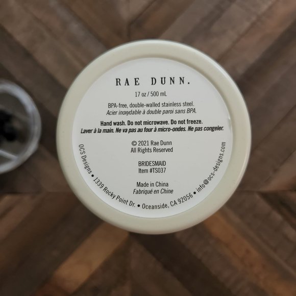 Rae Dunn BRIDESMAID 2021 Insulated Tumbler Stainless Steel 17 oz/ 500mL - Picture 4 of 4